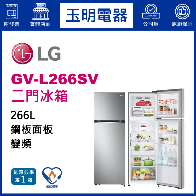 LG 266L變頻雙門冰箱 GV-L266SV