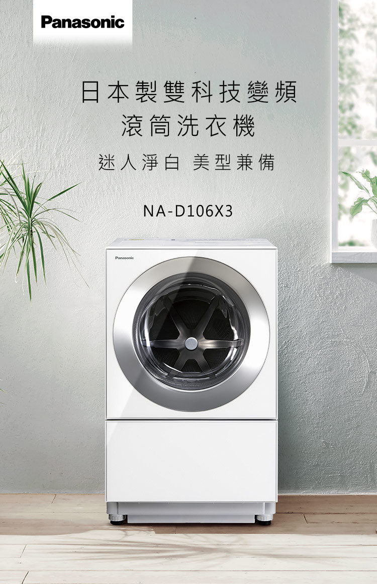 國際牌洗衣機NA-D106X3WTW