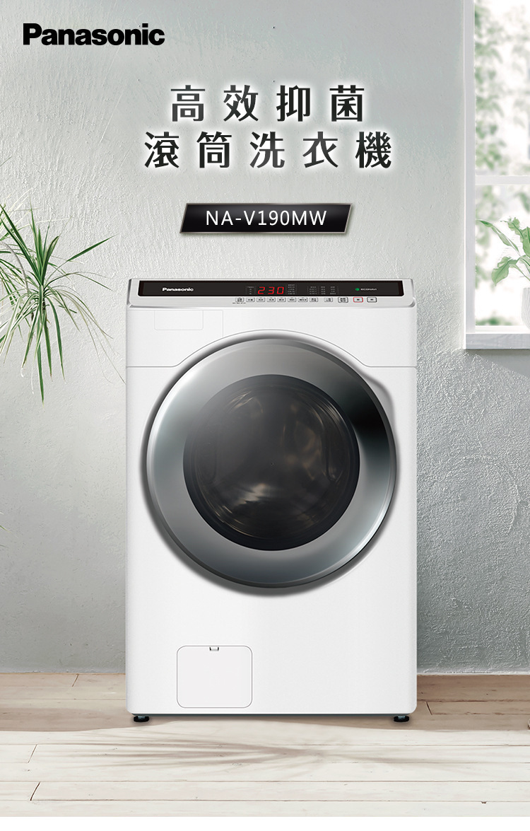 國際牌洗衣機NA-V190MW-W