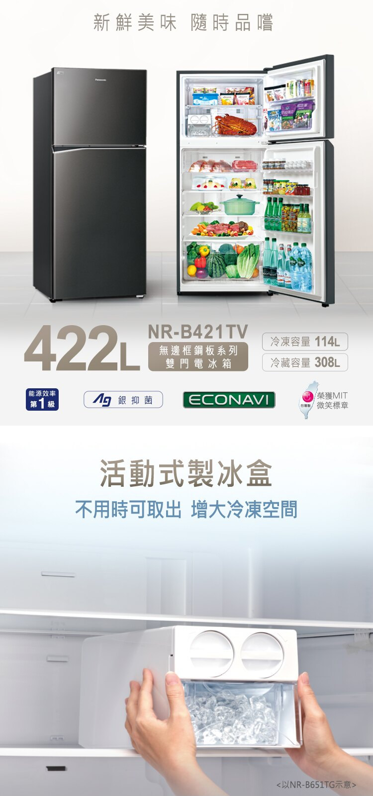 國際牌冰箱NR-B421TV