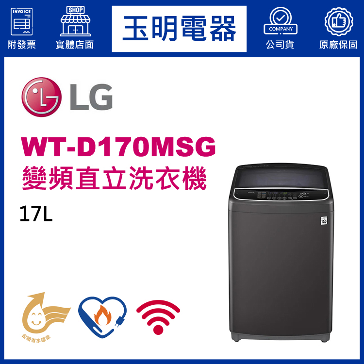 LG 17KG變頻直立洗衣機 WT-D170MSG
