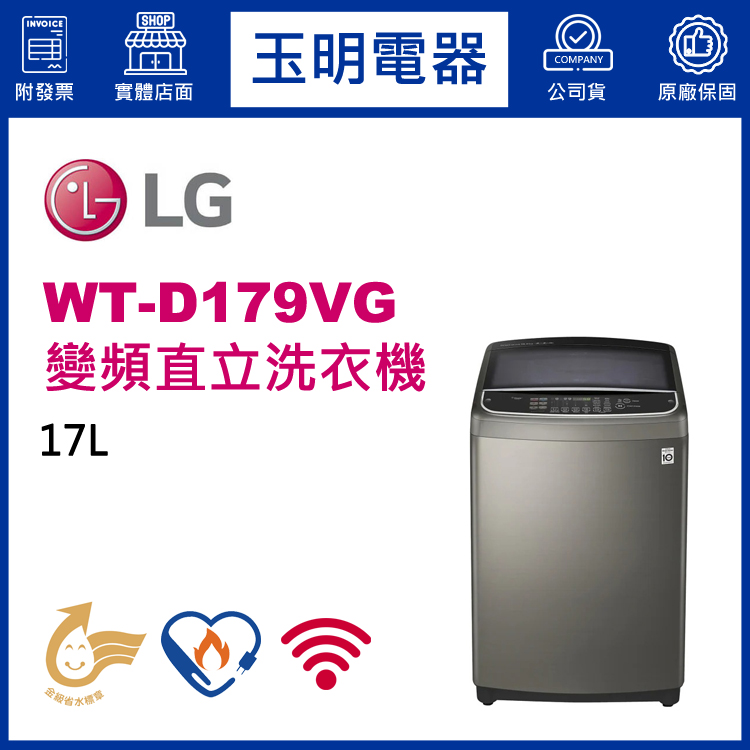 LG 17KG變頻直立洗衣機 WT-D179VG
